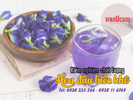 Kiểm nghiệm chất lượng hoa đậu biêc khô - Vinaucare
