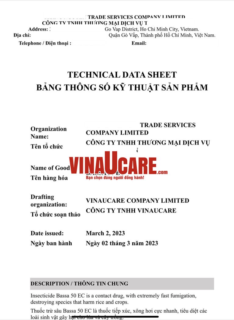 Bảng thông số kỹ thuật sản phẩm TDS - Technical data sheet là gì?