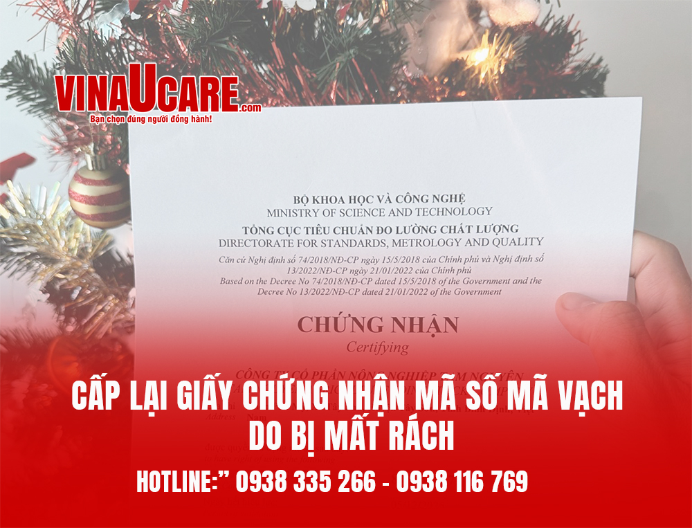 Cấp lại giấy chứng nhận Mã số mã vạch do bị mất rách