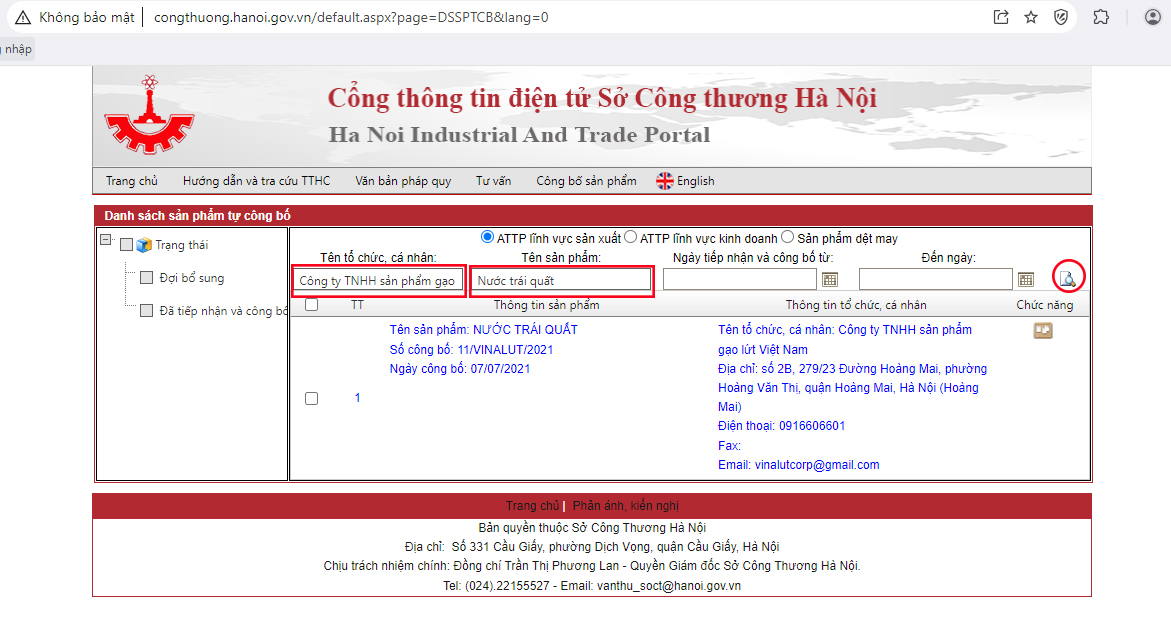 Cách tra cứu bản tự công bố tại Hà Nội