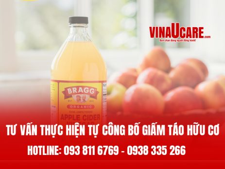 Tư vấn thực hiện tự công bố giấm táo hữu cơ