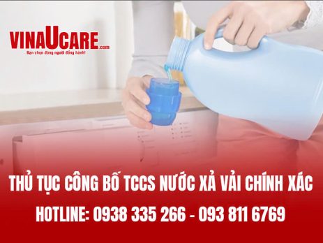 Thủ tục công bố TCCS nước xả vải chính xác