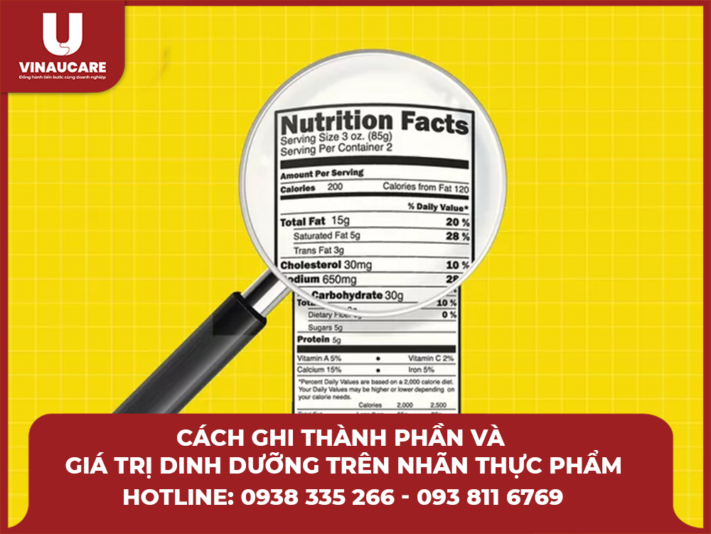 Cách ghi Thành phần và Giá trị dinh dưỡng trên nhãn thực phẩm