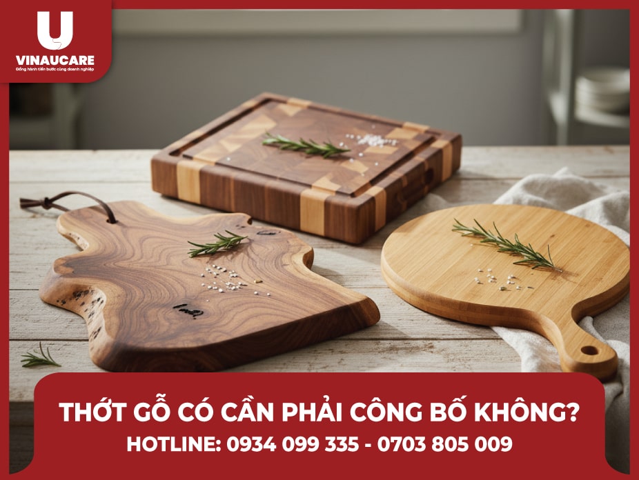 Thớt gỗ có cần phải công bố không?